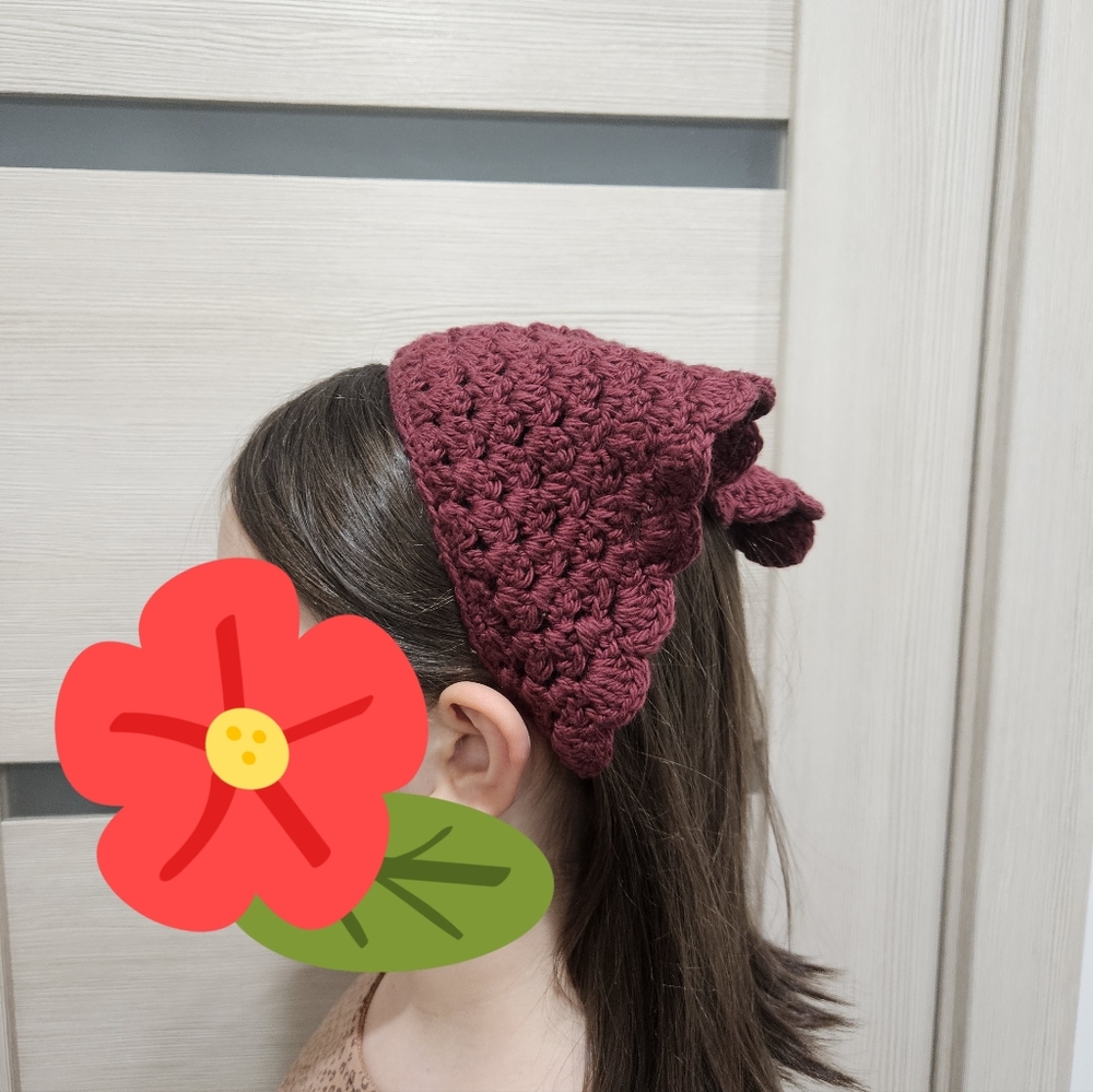 Handmade crochet bandana